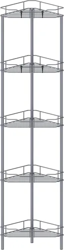 Miniatura 41 de HuggieGems Estante Organizador de Esquina para Ducha de 2 Niveles con Ganchos, Soporte de Estantes de Baño, Negro