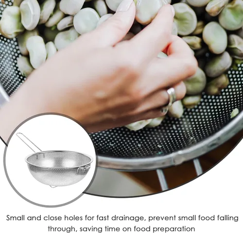 Miniatura 7 de BESTonZON Colador de lavabo de acero inoxidable con asa, colador de pasta plegable para lavabo multiusos, colador de cocina y para colar, enjuagar