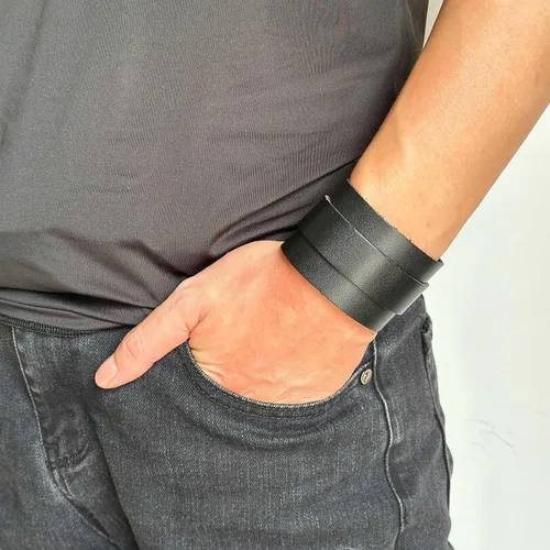 Miniatura 3 de Xusamss Pulsera ancha de cuero Punk Rock