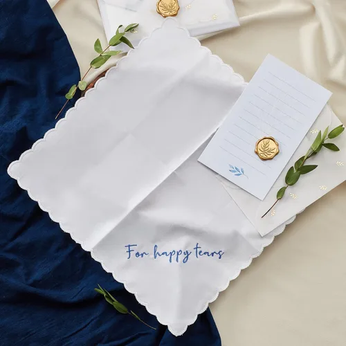 Miniatura 4 de Regalos para madre de la novia, lágrimas felices, pañuelo de boda, algo azul para la novia en la boda