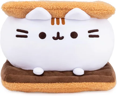 Miniatura 2 de GUND Pusheen S’mores Squisheen de peluche, animal de juguete para mayores de 8 años, marrón/blanco, 12 pulgadas