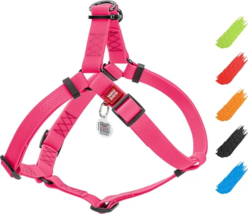 Miniatura 15 de WAUDOG Arnés ajustable impermeable para perro, resistente con cierre de metal duradero y placa de identificación QR, para niño y niña