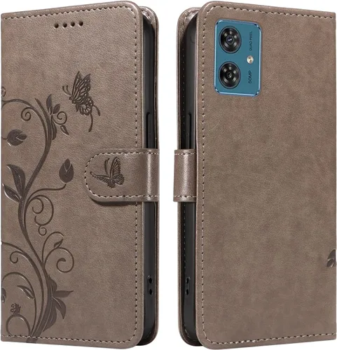 Miniatura 167 de Funda para Motorola Moto E22/E22i, piel sintética, con tarjetero y correa para la muñeca, a prueba de golpes, funda magnética para Motorola Moto Rojo