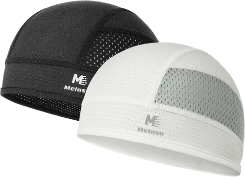Miniatura 14 de MELASA Gorras de calavera refrescante, forro de malla ligera debajo del casco, ciclismo, motocicleta, casco duro para hombres y mujeres
