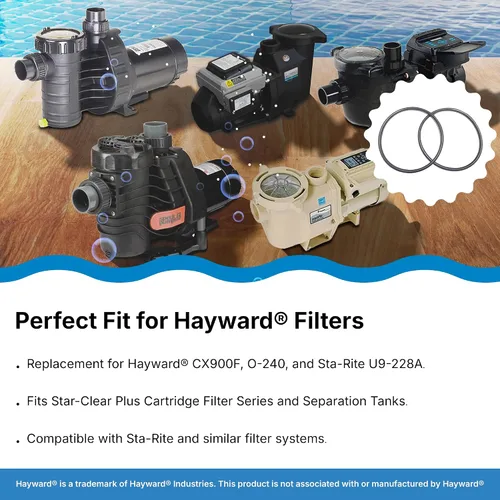 Miniatura 2 de Paquete de 2 juntas tóricas de repuesto para Hayward CX900F para Hayward (R)* Star-Clear Plus Filtro de cartucho O-240 U9-228