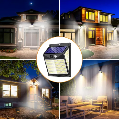 Miniatura 9 de Luces solares para exteriores con sensor de movimiento - Lámparas solares con detector de movimiento para exteriores, 238 LED con iluminación