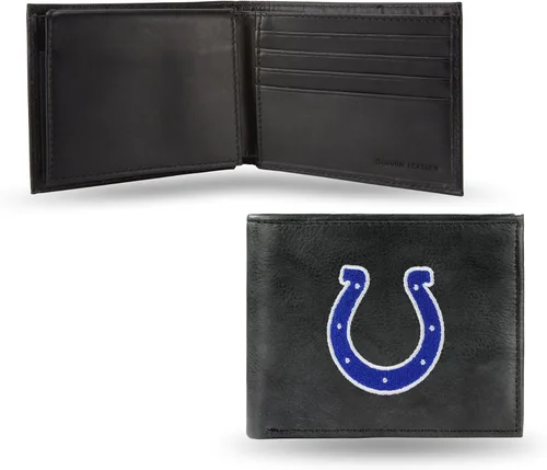 Miniatura 11 de Rico Industries Billetera de cuero bordada para hombre de la NFL
