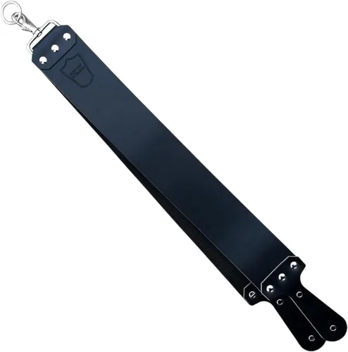 Miniatura 4 de Parker's - Rasuradora recta de cuero Latigo hecha a mano para afilar navajas y cuchillos rectos, fabricado en Estados Unidos, 3 x 27 pulgadas (rojo)