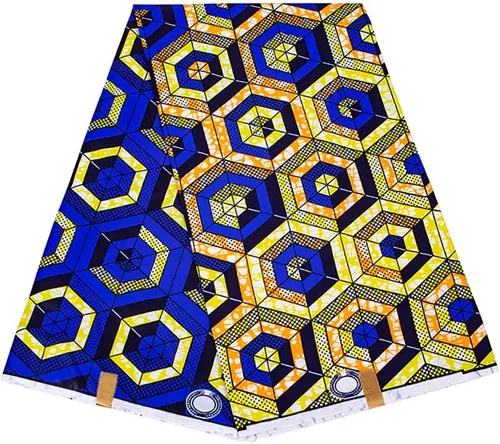 Miniatura 12 de BintaRealWax Tela Africana Ankara de Poliéster con Impresiones de Cera 6 Yardas de Tela Africana Tradicional para Vestido de Fiesta PL536