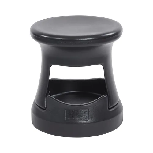ECR4Kids Taburete tambaleante de almacenamiento activo, altura del asiento de 15 pulgadas, muebles para niños, color negro