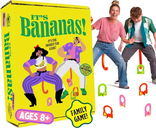 It's Bananas! The Monkey Tail Game – Divertido juego familiar y de fiesta para niños y adultos | Regalo divertido para cumpleaños, Navidad,