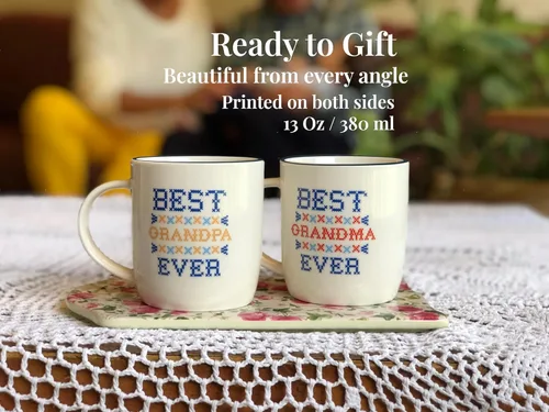 Miniatura 6 de Triple Gifffted Worlds Best Grandparents - Tazas de café para abuela y abuelo, ideas de regalos de nietos, nietos, nuevo anuncio de abuelos por
