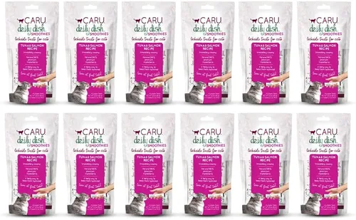Miniatura 10 de Caru - Batidos diarios para platos - Golosinas de atún para gatos o alimentos para mascotas - Tubos de 0.5 onzas - 4 tubos por paquete - Paquete