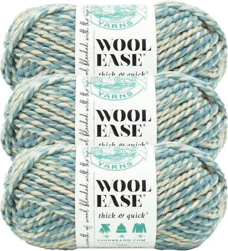Miniatura 76 de Lion Brand Yarn - Ovillo de lana Wool-Ease Thick & Quick color fuerza aérea