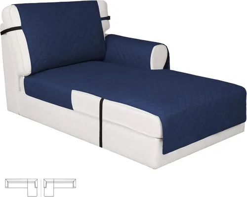 Miniatura 12 de Easy-Going - Funda para sofá, futón y sillón sin reposabrazos, reversible, resistente al agua, para mascotas y niños (azul oscuro/azul claro)