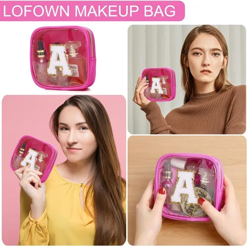 Miniatura 7 de Bolsa de Maquillaje Transparente Pequeña Bolsa de Cosméticos Bolsa de Viaje de Artículos de Aseo Bolsa Transparente con Cremallera Bolso Organizador