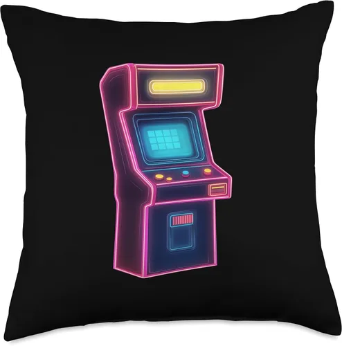 Miniatura 4 de Arcade Machine Vintage 80s 90s Retro Vaporwave Aesthetic Throw Pillow