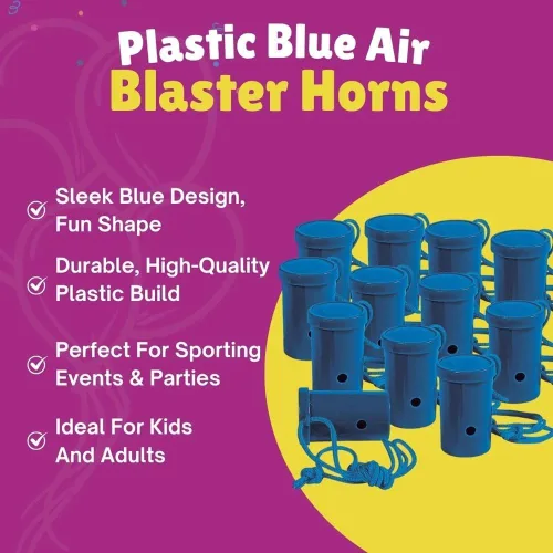 Miniatura 5 de Fun Express - Blue Air Blaster - Juguetes - Noisemakers - Spirit Noisemakers - 12 Piezas