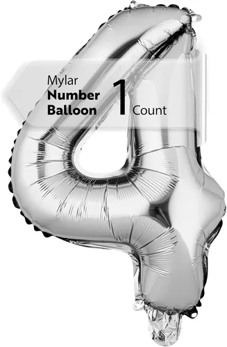 Miniatura 24 de Restaurantware-Balloonify Globo de Número de 16 Pulgadas, 1 Globo Digital para Fiesta - Número 5, Auto-Sellado, Acabado de Mylar de Folio Dorado, Oro