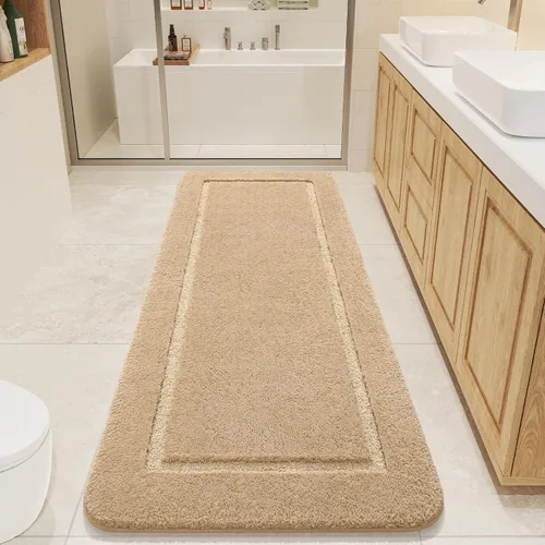 Miniatura 7 de LOCHAS Alfombras de baño, alfombra larga de baño de 24" x 60", alfombra antideslizante lavable para baño, alfombra suave y gruesa absorbente