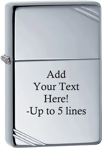 Miniatura 9 de Zippo Encendedor - Encendedor personalizado cromado a prueba de viento personalizado mensaje grabado (arco de cromo cepillado) #24647