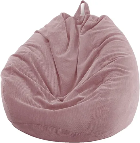Miniatura 9 de Lukery Puf para adultos (sin relleno), funda de puf de color sólido, puf de pana, cómodo puf perezoso, almacenamiento de animales de peluche