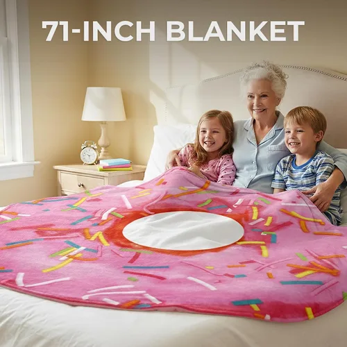 Miniatura 21 de Zulay Kitchen Manta Decorativa de Tortilla Burrito - Manta Gigante de Tortilla de Doble Cara para Adultos y Niños - 285 GSM Manta de Comida Suave