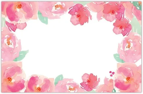 DB Party Studio - Manteles individuales de papel, 25 unidades, desechables, para fiestas, peonías, acuarelas, flores, eventos, fiestas, cocina, mesa