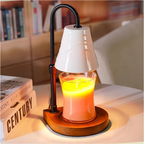 Miniatura 9 de Lámpara calentadora de velas con temporizador, calentador eléctrico de cera de fragancia regulable, elegante decoración del hogar, calentador