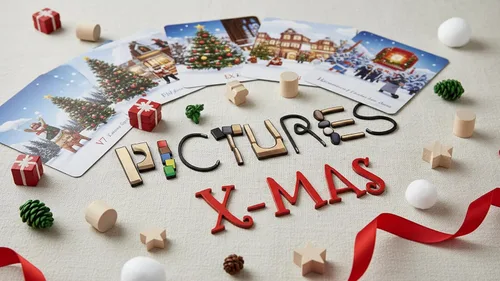Miniatura 5 de Rio Grande Games Paquete de expansión de imágenes navideñas, juego de fiesta navideña para familias, expansión de juegos de mesa a partir de 8 años