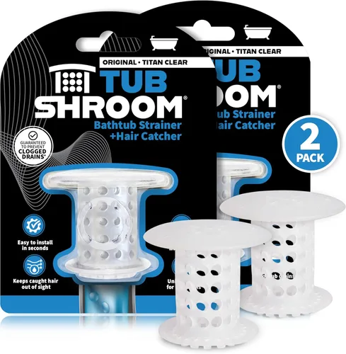 Miniatura 11 de TubShroom Colador Captador de Cabello para Desagüe de Bañera, Azul – Protector de Desagüe y Captador de Cabello para Desagües de Baño, Se Adapta a