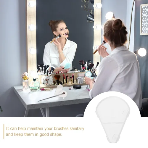 Miniatura 7 de OSALADI 10 brochas de maquillaje de PVC, protector de brochas de maquillaje, protector de brochas de cosméticos (no incluye los cepillos)