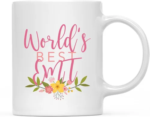 Miniatura 70 de Andaz Press Taza de café de 11 oz, regalo de broma de la mejor abbuela del mundo, diseño floral, paquete de 1