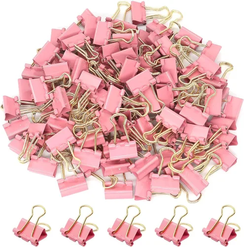 Miniatura 11 de Clips de carpeta dorados, clip de papel mini, abrazaderas de papel pequeñas de 15mm (5/8 pulg.), paquete de 100 clips de micro tamaño para oficina