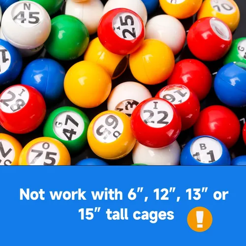 Miniatura 4 de GSE Games & Sports Expert Tablero maestro de bingo y bolas multicolor de 7/8 pulgadas, tablero de llamadas de bingo blanco para fiestas, grupos