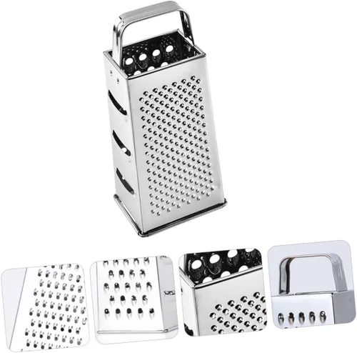 Miniatura 6 de Rallador de caja de acero inoxidable de 4 lados, rallador de cocina multiusos para queso, verduras y papas, para preparación de comidas y cocción