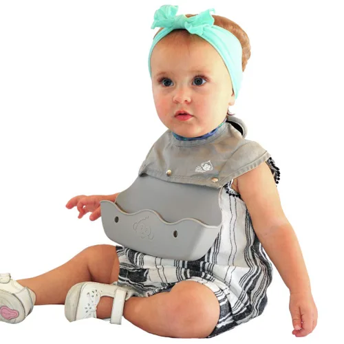 Miniatura 7 de Baberos de silicona para bebés y niños pequeños, se limpia en cuestión de segundos, impermeable, protege de cualquier desorden, fabricado