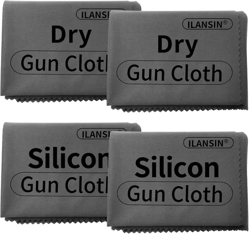 Miniatura 14 de Paños de limpieza de pistola de silicona de 12 x 12 pulgadas, sin pelusas, toallitas de limpieza de pistola con trapos de limpieza de pistola gris 3