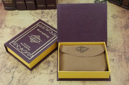 Miniatura 7 de Admetus - Billetera doble de cuero genuino, pequeña, con cremallera, para hombre