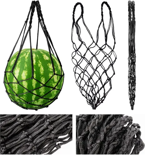 Miniatura 2 de Paquete de 10 hamacas de melón con redes de sandía, hamaca de melón para enrejado de alta resistencia, perfecta para cultivar melón negro
