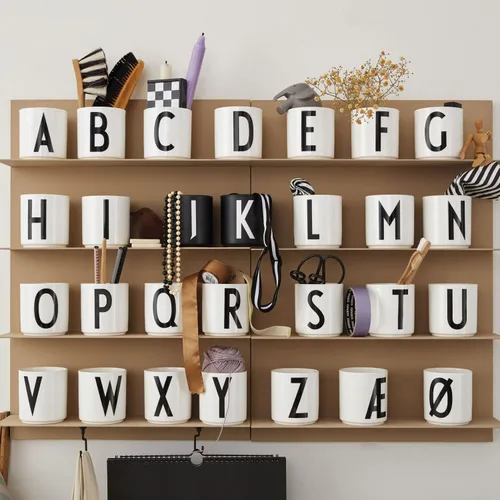 Miniatura 5 de Design Letters Tazas de café de porcelana (A-Z), taza con monograma, regalos del día del padre para papá, regalos para papá, taza de café