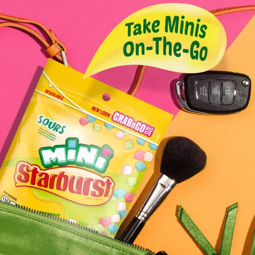 Miniatura 5 de STARBURST Caramelos masticables de frutas - Minis Sours, 8 onzas (paquete de 8) - Deliciosos mini dulces, caramelo agrio a granel