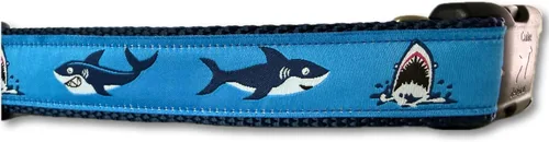 Miniatura 3 de Caninedesign - Collar para perro oceánico, hebilla de liberación rápida, 1 pulgada de ancho, ajustable, nailon, mediano y grande