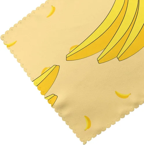 Miniatura 5 de Rectangular Placemats Set of 4, Heat Resistant Cartoon Banana Printed Kitchen Dining Table Mats
