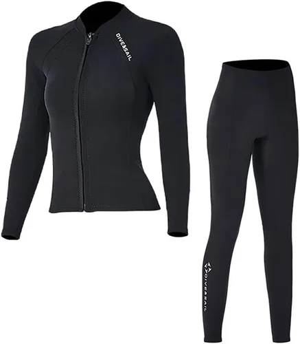 Miniatura 7 de Traje de neopreno de dos piezas de neopreno de 0.079 pulgadas, traje de buceo para hombres y mujeres, buceo