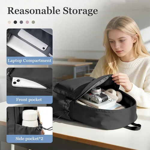 Miniatura 3 de Mochila de escuela secundaria para adolescentes, linda mochila universitaria para mujeres, bolsa de escuela secundaria, mochila de viaje casual