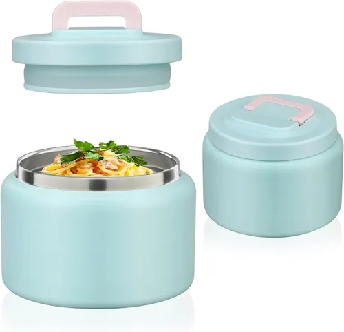 JXXM Tarro térmico de 8 onzas para alimentos fríos y calientes para niños, recipientes aislados para el almuerzo, tarro de comida caliente, a prueba