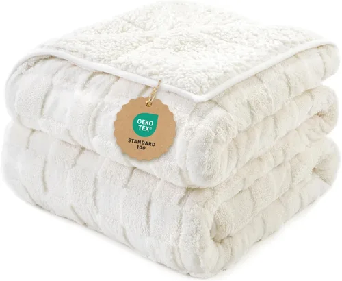 Miniatura 9 de Kivik - Mantas con peso de doble cara para adultos, mantas estampadas a cuadros, súper suaves y pesadas, para sofá y cama, con tela ultra esponjosa