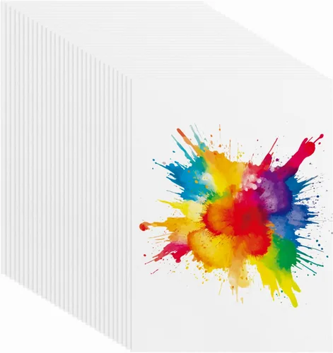 Miniatura 8 de PATIKIL 40 hojas de papel de acuarela de algodón de 140 libras/10.58 oz/m², prensa en frío, papel de pintura para colorear al agua, pintura
