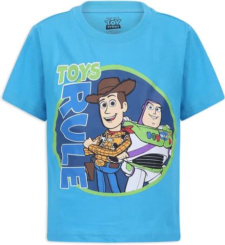 Miniatura 4 de Disney Toy Story - Conjunto de camiseta para niños, sudadera con cremallera y pantalones deportivos para niños pequeños - VerdeAzul